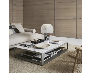 Tavolino Sixty Coffee Table con top in marmo di Rimadesio