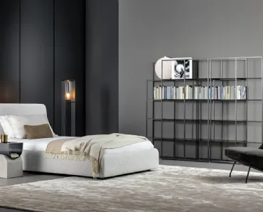 Letto singolo con box contenitore Tonight di Bonaldo