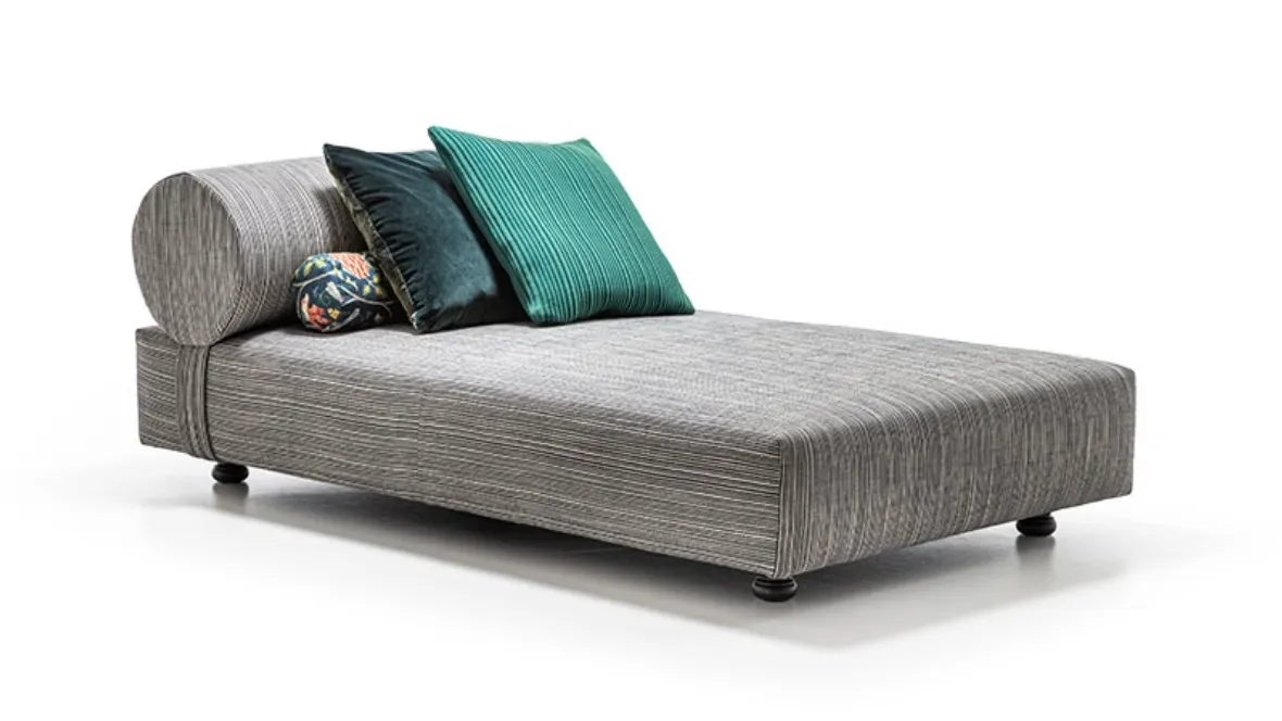 Chaise Longue in tessuto Mezze di Moroso