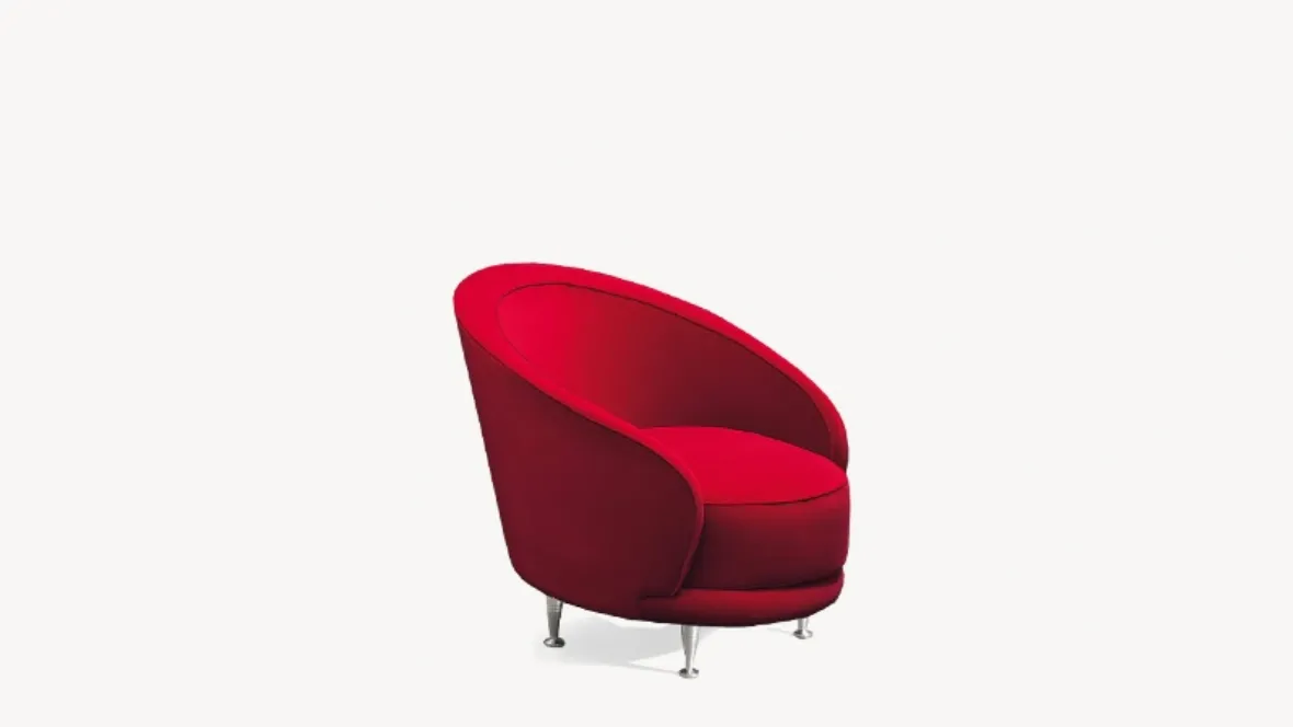 Poltroncina in tessuto New Tone di Moroso