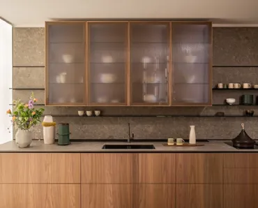 Cucina Design Forma Mentis Noce Canaletto e MDI di Valcucine