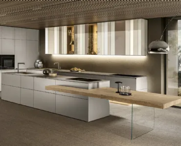 Cucina Design con isola NOW Project 2828 di Lago