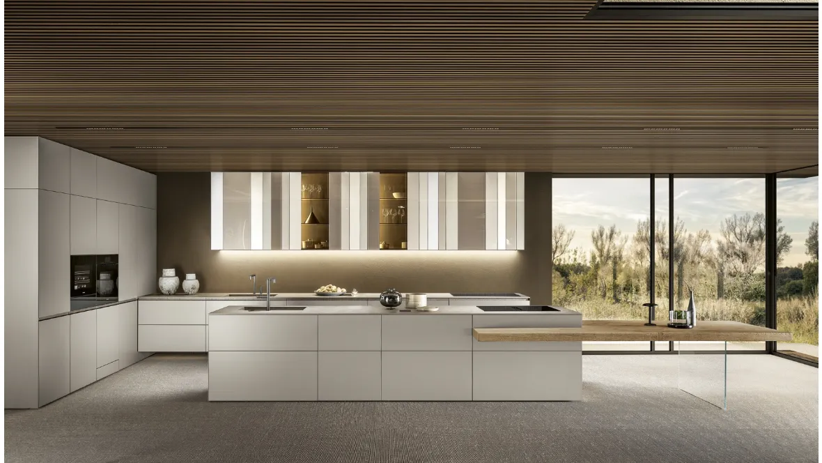 Cucina Design con isola NOW Project 2828 di Lago