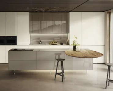 Cucina Design con isola NOW Project 2832 di Lago