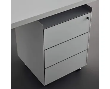 Cassettiera in vetro Flat System di Rimadesio